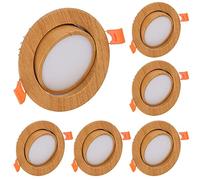 WLBHWL 2.5/3.5/4 Pouces LED Eyeball Gimbal Plafonnier 6 Pack Spots Rotatifs Encastrés 3W7W12W Encastré en Bois Pot Light LED Eyeball Can Light