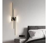 WLBHWL Applique Murale À LED Moderne, Éclairage D'applique Murale À LED D'intérieur Noir À Intensité Variable, Luminaires De Vanité De Salle De Bains sur Miroir pour Lampe Murale De Chevet De Chambre