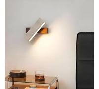 WLBHWL Applique Murale Carrée En Travertin Jaune Naturel, 20 Cm, Luminaire De Courtoisie Pour Salon, Applique Murale Moderne, Rotation À 180°, Éclairage En Marbre Pour Chambre, Escaliers, Entrée