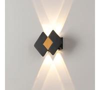 WLBHWL Applique Murale Étanche en Aluminium LED Moderne, Applique Murale Extérieure, 4W/6W/8W, Lumière Extérieure Étanche Haut/Bas IP65, Luminaires Extérieurs