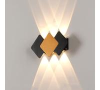 WLBHWL Applique Murale Étanche en Aluminium LED Moderne, Applique Murale Extérieure, 4W/6W/8W, Lumière Extérieure Étanche Haut/Bas IP65, Luminaires Extérieurs