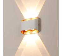 WLBHWL Applique Murale Étanche Extérieure Moderne, Applique Murale De Porche, Applique Murale De Porche Haut en Bas, Luminaire Mural Intérieur en Aluminium pour Cours, Portes