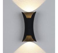 WLBHWL Applique Murale Extérieure À LED 6W/10W/20W/30W, Luminaire Extérieur Noir 3000k, Éclairage Moderne Haut Et Bas pour Décoration De Patio Extérieur, Lumière De Maison, Villas, Hôtel