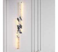 WLBHWL Applique Murale LED En Marbre Naturel, Applique Murale De Salle De Bain, Appliques Murales À Intensité Variable À 3 Niveaux, Lampes Murales LED Modernes Pour Chambre À Coucher