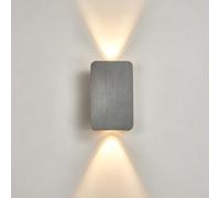WLBHWL Applique Murale LED Minimaliste Moderne, Éclairage Vers Le Haut Et Vers Le Bas, Blanc Chaud 3000K, Finition Brossée, Idéale Pour Les Couloirs, Les Chambres, Les Entrées Et Le Salon (intérieur).