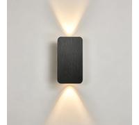 WLBHWL Applique Murale LED Minimaliste Moderne, Éclairage Vers Le Haut Et Vers Le Bas, Blanc Chaud 3000K, Finition Brossée, Idéale Pour Les Couloirs, Les Chambres, Les Entrées Et Le Salon (intérieur).