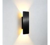 WLBHWL Applique Murale LED Moderne Et Minimaliste Rectangulaire, Style Industriel, En Aluminium Moulé Sous Pression, Finition Brossée, Idéale Pour Les Petits Espaces