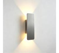 WLBHWL Applique Murale LED Moderne Et Minimaliste Rectangulaire, Style Industriel, En Aluminium Moulé Sous Pression, Finition Brossée, Idéale Pour Les Petits Espaces
