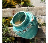 WLBHWL Jardinière Murale en Céramique | Pot De Fleurs Suspendu D'intérieur Ou D'extérieur | avec Trou De Drainage Décor De Ferme Et Décoration De Cuisine Boho pour Herbes Et Plantes Grasses