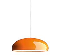 WLBHWL Suspension Art Déco Orange en Texture Lisse Base E26 Lustre De Plafond Rond Lumière pour Chambre Lumières Abat-Jour Acrylique Hauteur Réglable Suspension pour Table À Manger