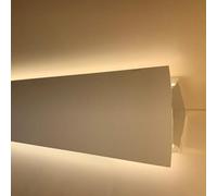 WLCGYD Corniche LED Plafond Canal Lumineux À Bande LED, Profilé D'extrusion D'aluminium, Diffuseur De Corniche en Forme De V avec Coin À 90 Degrés, Montage Mural/Plafond(2.2m(7ft))