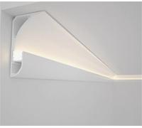 WLCGYD Corniche LED Plafond Profilé LED Noir Et Blanc pour Bande LED 15/8/12 Mm, Rail Diffuseur LED avec Couvercle, Profilé LED en Aluminium Moulé sous Pression(White 8cm,1m)
