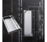 WLCGYD Couvercle de Regard avec Cadre Couvercle De Trou d'homme Encastré Rectangulaire, Couvercle De Puits Bien Caché, Couverture De Fosse Septique Décorative(60x30x5cm/23.6x11.8x2in)