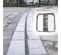 WLCGYD Couvercle de Regard avec Cadre Pavement Invisible Drain Manhole Cover Frame, Square Septic Tank Decorative Lid Covers, 304 Stainless Steel Inspection Manhole Covers, with Lifting Hook(30x30in)