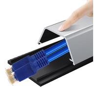 WLCGYD Goulotte Passe Cable Cache-câbles à Clipser pour Fils au Sol, Cache-câble de 1 à 2 m de Long, empêche Les trébuchements de câbles et protège Les Fils, maintient 1 2 6 câbles(W 15mm,3ft/0.9m)