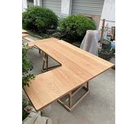 WLCGYD Plateau de Table Bois Bureau Monobloc avec Plateau en Dalle, Plateau De Table en Bois De Remplacement De, Plan De Travail d'angle(110x50x20x20cm/43.3x19.7x7.9x7.9'')