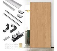 WLCGYD Rail Porte coulissante Quincaillerie De Porte Coulissante Cachée avec Mécanisme De Fermeture Douce pour Portes en Bois, Kit De Porte De Grange Coulissante sans Rail(85cm/2.8ft)