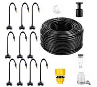WLCGYD Système De Brumisation D'auvent 10M avec Accessoires | Pulvérisateur D'arrosage De Jardin Avec Buses Rotatives En Laiton, Refroidissement Extérieur En Été(30cm/12in)
