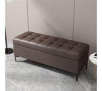 WLCNYL Banc à Chaussures Confortable pour entrée, Bout de lit Luxueux pour Chambre à Coucher, Banc Ottoman rembourré en Similicuir avec Rangement, Pouf de Rangement Moderne pour Salon/Salle à Mange