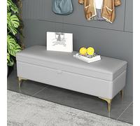 WLCNYL Banc Ottoman de Rangement pour Chambre à Coucher, Banc à Chaussures de Luxe rembourré en Cuir synthétique avec Dessus Rabattable, Banc de lit Moderne et Repose-Pieds de Rangement pour entré
