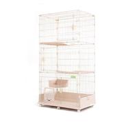 WLCNYL Cage pour Chat Multicouche, Grand Parc pour Chat, Parc pour Chat à Monter soi-même, accès Libre, Grand Espace, Respirant, Parc pour Chat Amovible, Maison pour Chat (Blanc, 3 Niveaux)