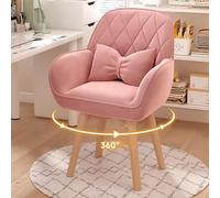 WLCNYL Chaise de Maquillage pivotante, Fauteuil de Coiffeuse en Cuir, Chaise de Maquillage du Milieu du siècle, pour la Maison et Le Bureau, pour Travailler ou étudier, Chaise de Maquillage (couleu