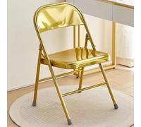 WLCNYL Chaise Pliante, Chaise Pliable Durable dorée, chaises Pliantes rembourrées, Dossier incurvé, Chaise Pliante Portable pour fête, adaptée au Bureau à Domicile (Couleur : Or)