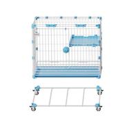 WLCNYL Enclos pour Chats à 1/2 Niveaux, Parc pour Chats à Monter soi-même, Grande Cage pour Chats, Parc pour Animaux en métal, avec puits de lumière, avec Roues, Plateforme, Amovible, Cage pour ch