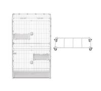 WLCNYL Enclos pour Chats à 1/2 Niveaux, Parc pour Chats à Monter soi-même, Grande Cage pour Chats, Parc pour Animaux en métal, avec puits de lumière, avec Roues, Plateforme, Amovible, Cage pour ch