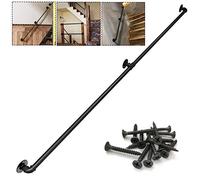 WLCNYL Kit de Rampe d'escalier, pour marches extérieures, kit de Support Complet, rampes d'escalier antidérapantes pour Couloir d'escalier intérieur, Tige de Support pour escaliers muraux/280 cm