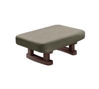 WLCNYL Petit Repose-Pieds Ottoman, Banc à Chaussures rectangulaire en Velours avec Pieds en Bois, Repose-Pieds rembourré, siège d'appoint pour Salon, entrée, Bureau, Chambre (41 x 30 x 18 cm, café