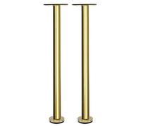WLCNYL Pieds de Meuble réglables en Acier Inoxydable pour Meuble de Salle de Bain à Monter soi-même, Lot de 2 Pieds dorés de 550 mm chacun