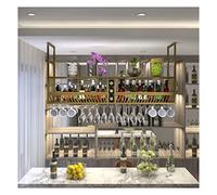 WLCNYL Porte-Bouteilles Mural Vintage américain de Style loft et Support pour Plantes d'intérieur, doré, Style européen, 100 x 30 x 80 cm