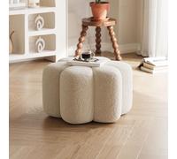 WLCNYL Pouf Ottoman en Forme de pétale, Repose-Pieds Moderne, Banc à Chaussures, Pouf rembourré Polyvalent pour Salon, Chambre, détente (63 x 40 cm, Sherpa)