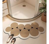 WLCNYL Tapis de Bain incurvé Doux, antidérapant, Lavable en Machine, Tapis de Douche incurvé avec Fond antidérapant pour Douche Circulaire, F, 45 x 70 cm