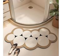 WLCNYL Tapis de Bain incurvé Doux, antidérapant, Lavable en Machine, Tapis de Douche incurvé avec Fond antidérapant pour Douche Circulaire, A, 45 x 100 cm