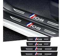 WLCYX 4pcs Plinthes Fibre de Carbone Auto pour Peugeot 108 Autocollant de Seuil Plates Sticker Plaques Protection Antidérapant Accessoires