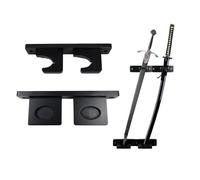 WLDDFF Sword Support mural vertical pour Katana, sabre laser, samouraï, hache (2 trous)