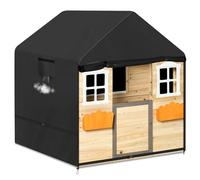 WLDGQGE Housse de Protection pour Cabane de Jeu pour Enfants, Tissu Oxford 600D Durable Imperméable Bache de Cabane Enfant Exterieur, Résistant aux UV (220 * 174 * 173CM,Schwarz)