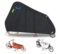 WLDGQGE Housse de Protection pour Vélo Cargo, Tissu Oxford 600D Durable Imperméable Housse de Protection Cargo Bike, résistant aux UV, indéchirable Housse de vélo Cargo, 270 * 75 * 100 cm (Schwarz)
