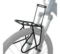 WLDOCA Porte-Bagages Avant de Vélo avec Écrou de Verrouillage, Charge 20 kg, Étagère à Bagages, Panier pour Excursions et Camping, Noir