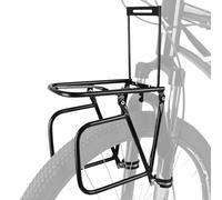 WLDOCA Porte-Bagages Avant pour vélo - 20 kg, Rack à sacoches avec écrou de Blocage, Support à Bagages, Panier installable pour Voyages et Camping à vélo,A