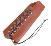 WLDOCA Protège-Bras en Cuir PU pour tir à l'arc, Protection des Mains, Arc Long, Arc Classique, Chasse, tir à l'arc,Marron,Left Hand