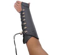 WLDOCA Protège-Bras en Cuir PU pour tir à l'arc, Protection des Mains, Arc Long, Arc Classique, Chasse, tir à l'arc,Noir,Left Hand