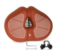 WLDOCA Selle de vélo Extra Large sans Nez avec Mousse à mémoire de Forme - Selle imperméable pour Hommes et Femmes, Confort ventilé pour vélos électriques, VTT et vélos d'appartement,B1