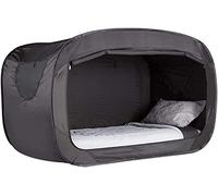 WLDOCA Tente lit Pop Up Interieure avec moustiquaire, Tente cabane sensorielle Chambre de Bureau d'auvent Respirantes Pliables pour Adultes et Enfants,Noir