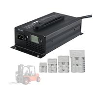 WLEJSL Chargeur Batterie, Chargeur Batterie pour Chariot Élévateur 24 V 30 A avec Écran LCD, Connecteur Anderson 50 A/120 A/175 A/350 A pour Chariot Élévateur, Transpalette, Autolaveuse,A1,350A
