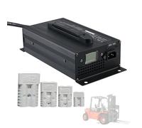 WLEJSL Chargeurs Batterie 60 V 15 A, Chargeur pour Chariot Élévateur avec Écran LCD, Connecteur Anderson 50 A/120 A/175 A/350 A pour Chariot Élévateur, Transpalette, Autolaveuse,A1,50A