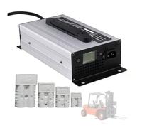 WLEJSL Chargeurs Batterie 60 V 15 A, Chargeur pour Chariot Élévateur avec Écran LCD, Connecteur Anderson 50 A/120 A/175 A/350 A pour Chariot Élévateur, Transpalette, Autolaveuse,A2,120A