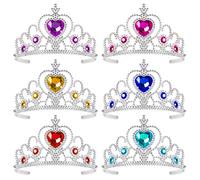 wlertcop Lot de 6 diadèmes de princesse de Noël avec strass